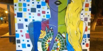 Pintaron en Gaboto el primer mural contra la violencia de género