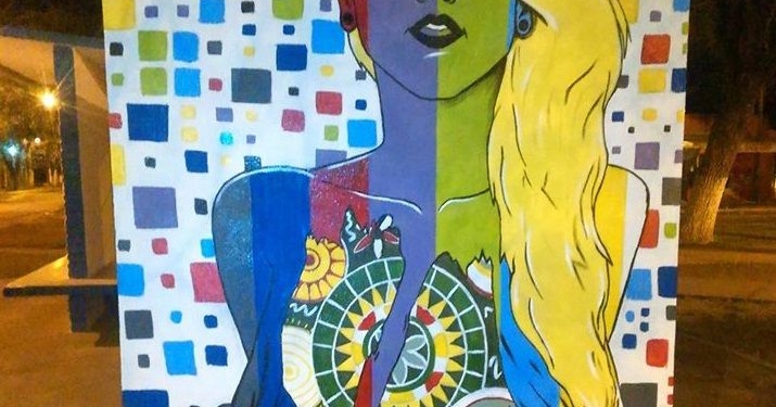 Pintaron en Gaboto el primer mural contra la violencia de género