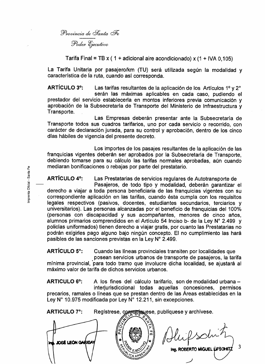 Autorizaron el incremento del transporte interurbano de pasajeros