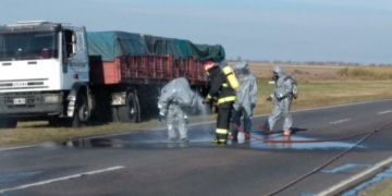 Corte total en Ruta 34 por choque y derrame de sustancias tóxicas