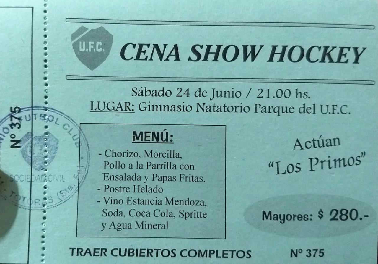 Cena Show de hockey de Unión para realizar mejoras en la cancha