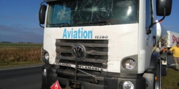 Un camionero resultó herido al chocar de atrás a otro vehículo