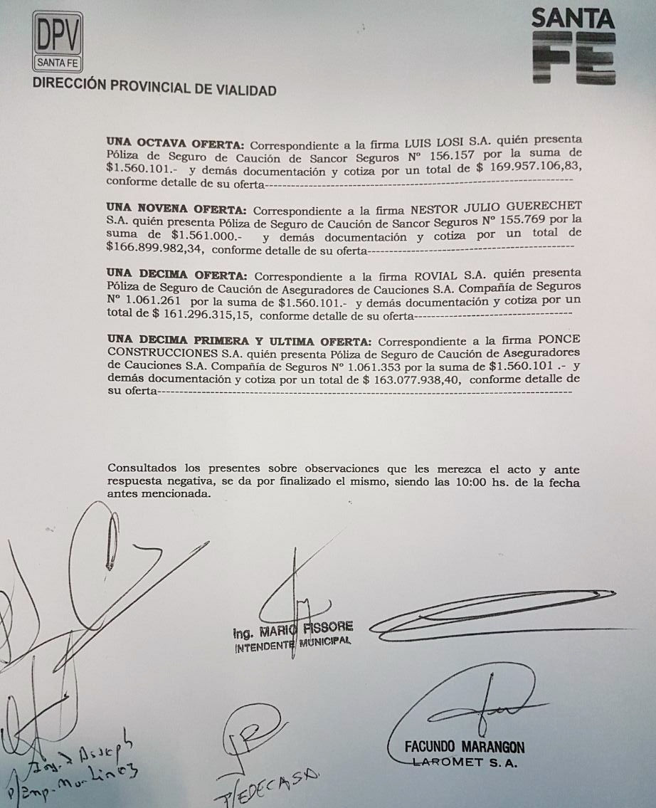 Once ofertas presentadas para concretar la obra de un nuevo tramo de la Ruta 10