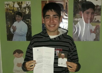 El Papa Francisco le respondió una carta a un joven de Timbúes
