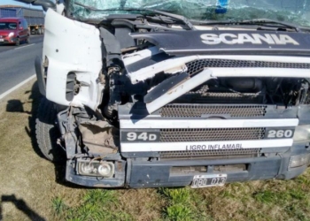 Congestión de camiones y un nuevo accidente en la autopista