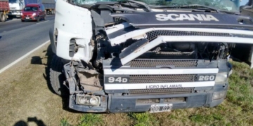 Congestión de camiones y un nuevo accidente en la autopista