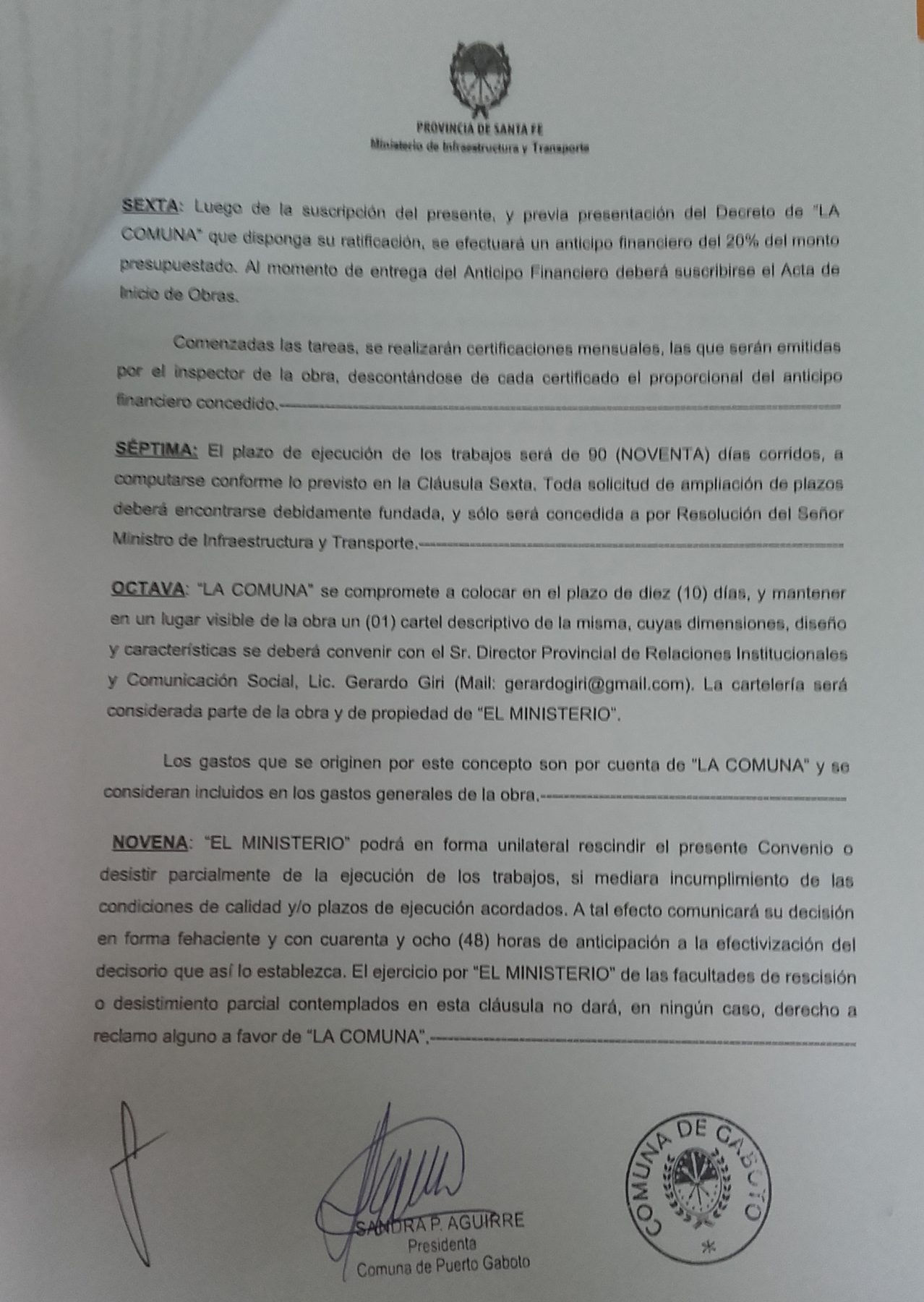 Aguirre y Garibay firmaron el convenio para la planta de ósmosis inversa