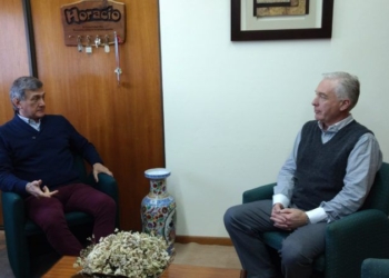 Boasso visitó Totoras y habló de sus proyectos junto al Intendente