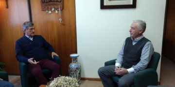 Boasso visitó Totoras y habló de sus proyectos junto al Intendente