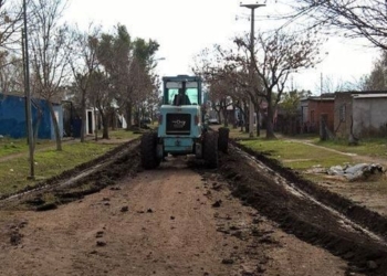 Trabajos de obras públicas en calles de San Genaro