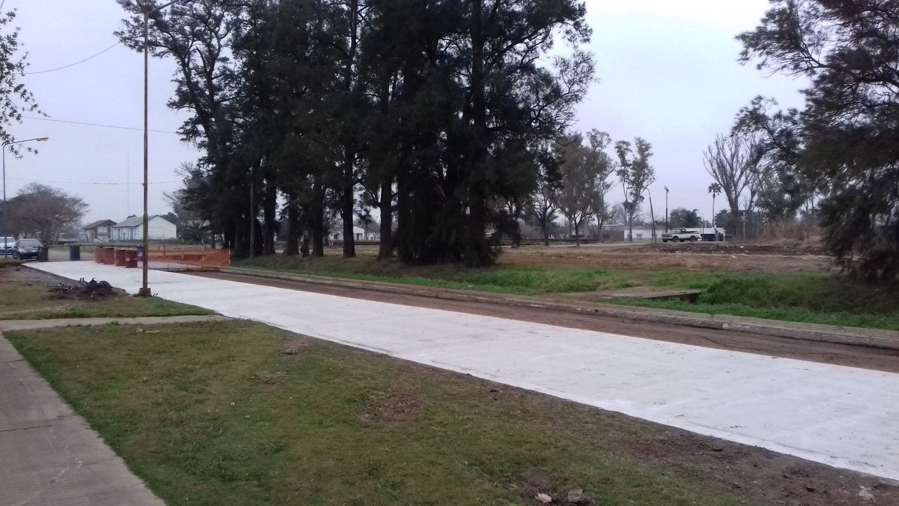 Trabajos de pavimentación en la calle Alberto Maritano de San Genaro