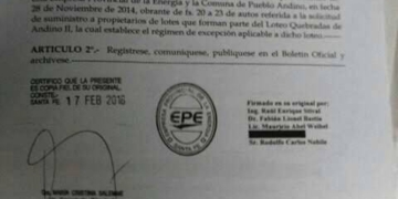 Andino: reunión entre las partes por la obra del tendido eléctrico