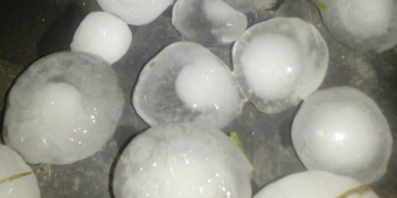 Zona rural de Oliveros fue afectada por granizo de gran tamaño