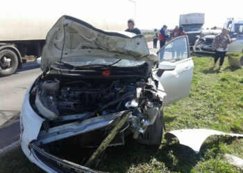 Choque en cadena sobre la autopista Rosario Santa Fe