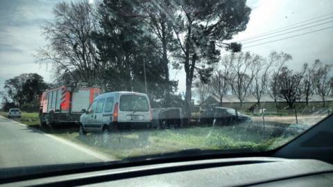 Dos heridos tras un accidente entre dos vehículos en Ruta 11