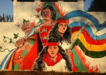 Juana Azurduy fue homenajeada en Maciel con un mural