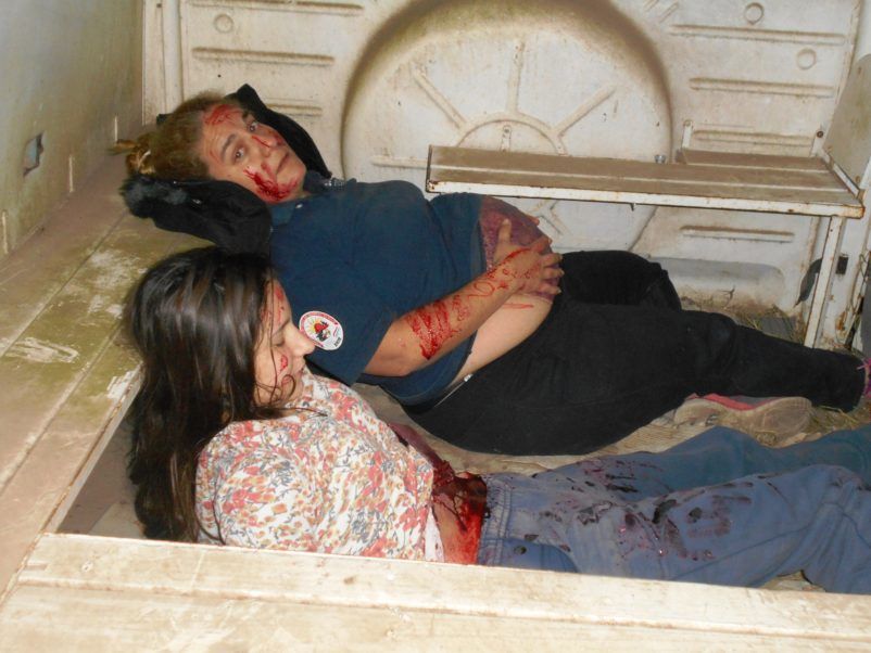 Impactantes simulacros en Oliveros con bomberos de toda la región