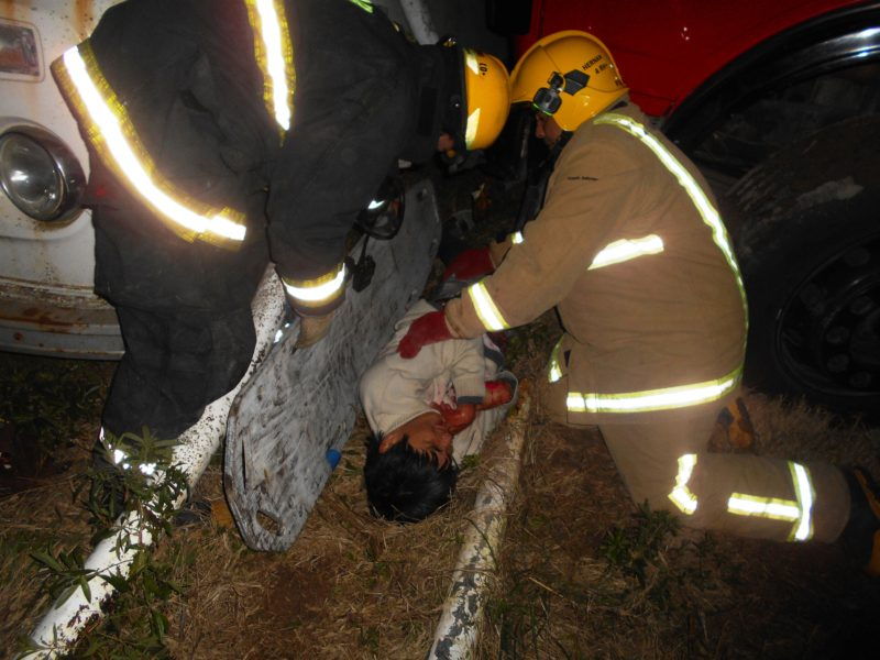 Impactantes simulacros en Oliveros con bomberos de toda la región