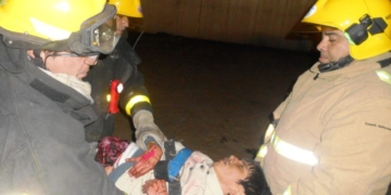 Impactantes simulacros en Oliveros con bomberos de toda la región