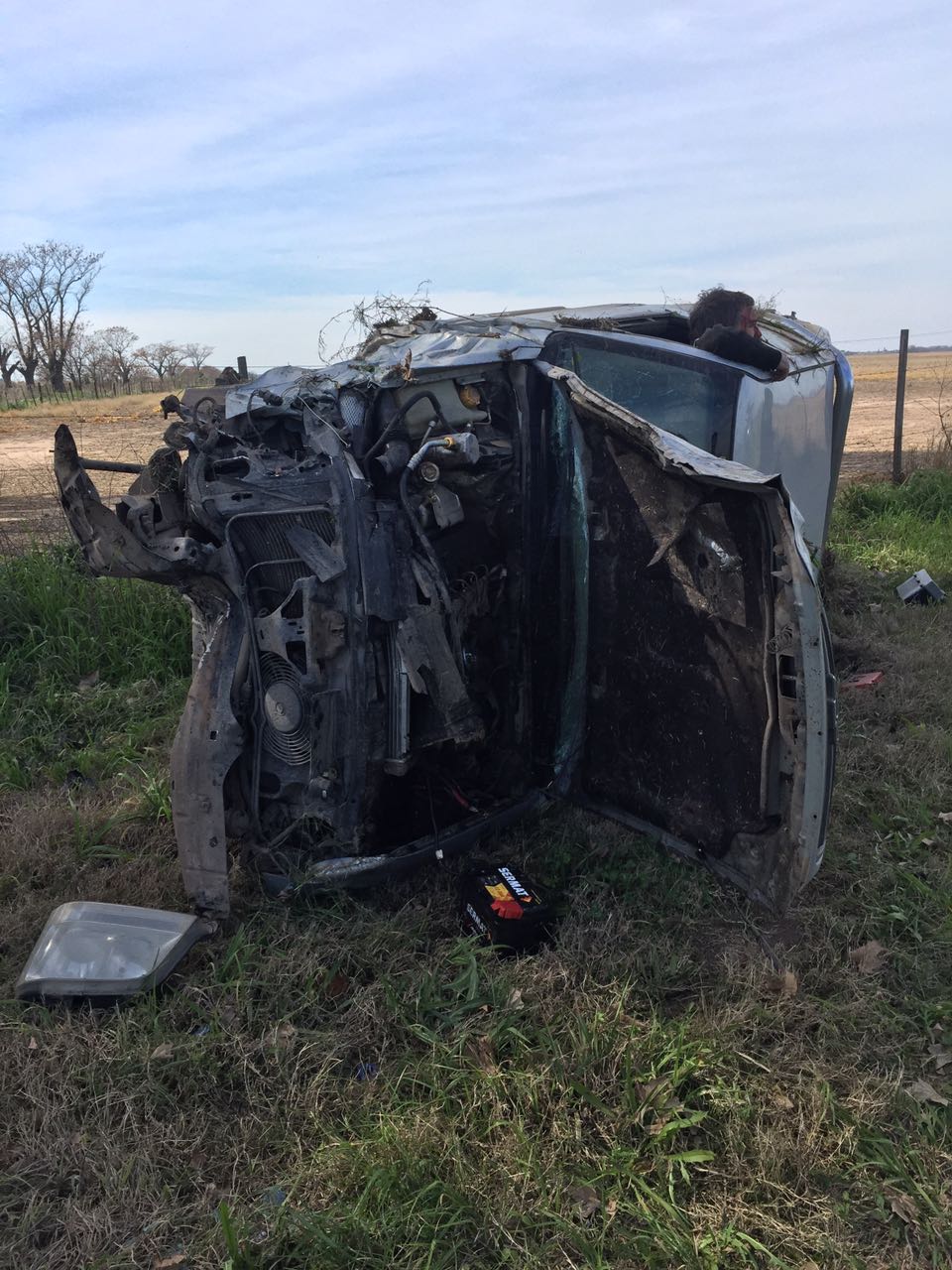 Dos heridos tras un accidente entre dos vehículos en Ruta 11