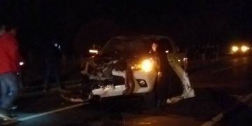 Una camioneta chocó a un caballo en Ruta 11