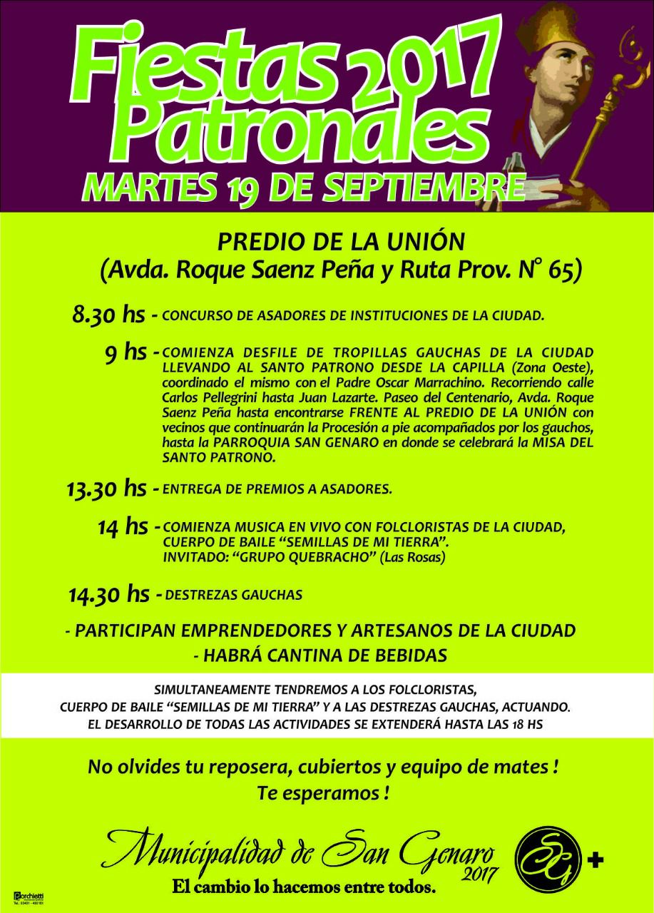 Preparan los festejos por las fiestas patronales en San Genaro