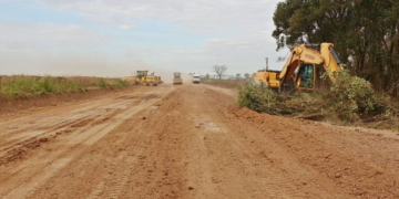 Avanzan los trabajos en la ruta que comunica a Totoras con Colonia Medici