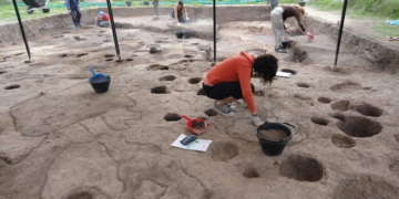 Gaboto: invitan a visitar el sitio arqueológico en medio de las excavaciones