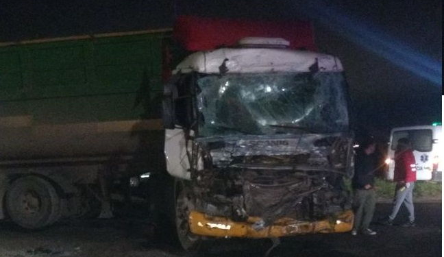 Colisionaron dos camiones en cruce de ruta 34 y 91