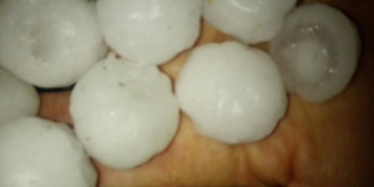 El granizo volvió a azotar a la región
