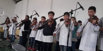 La orquesta infanto juvenil de Serodino se lució y recibió regalos