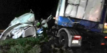 Un herido tras choque de camiones en la autopista