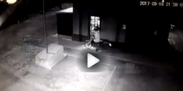 Robó una moto y quedó filmado en una cámara de seguridad