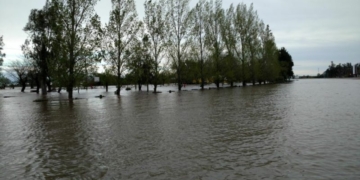 El agua de las intensas lluvias tapó la ruta 34 que debió ser cortada