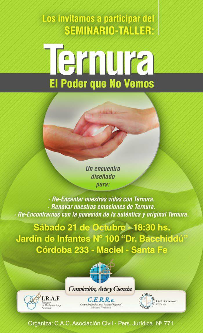 Maciel contará con un seminario sobre ternura