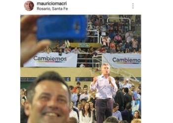 Macri eligió a un vecino de Oliveros para su foto en Rosario