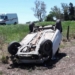 Un conductor perdió el control de su vehículo y volcó sobre ruta 91