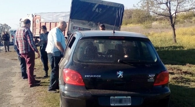 Accidente en cadena y congestionamiento vehicular en la autopista