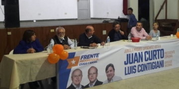 Curto presentó su lista con fuerte apoyo de funcionarios provinciales
