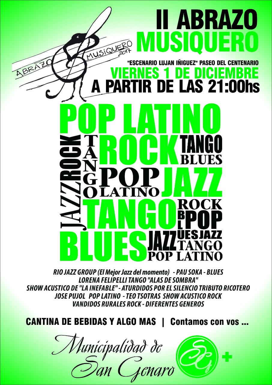 San Genaro: preparan el segundo «Abrazo Musiquero»