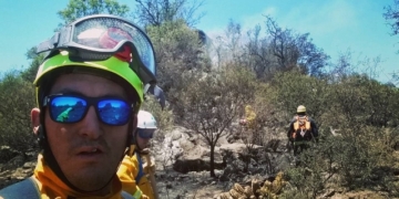 Reconocerán al bombero sangenarino que viajó a combatir los incendios en Córdoba