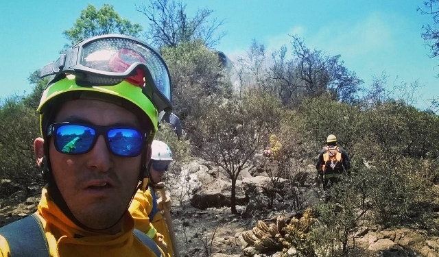 Reconocerán al bombero sangenarino que viajó a combatir los incendios en Córdoba