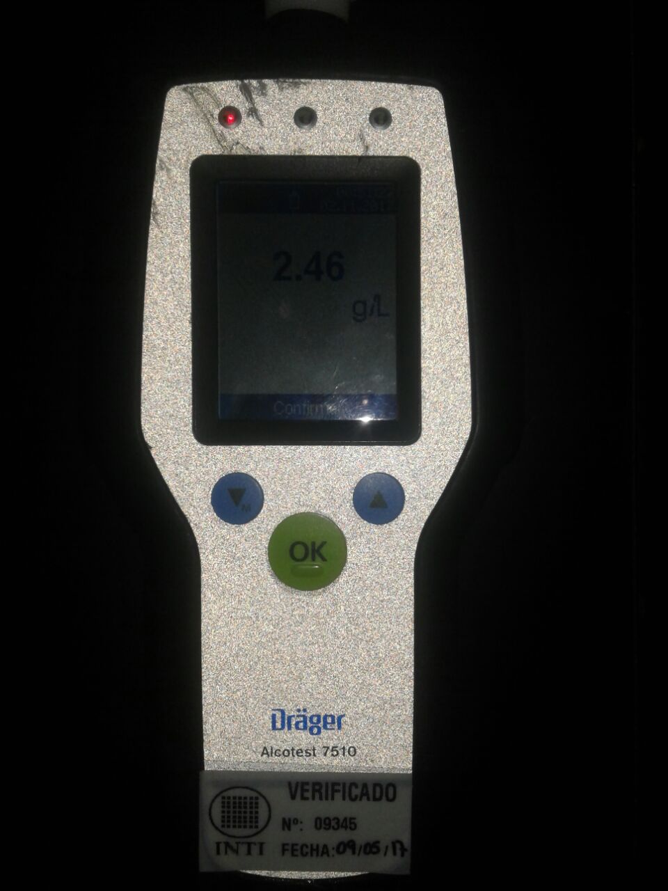 Autopista: interceptaron a un conductor con 2.46 grados de alcohol en sangre