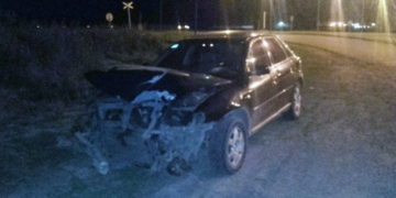 Madrugada accidentada: dos autos chocaron en el cruce a Gaboto