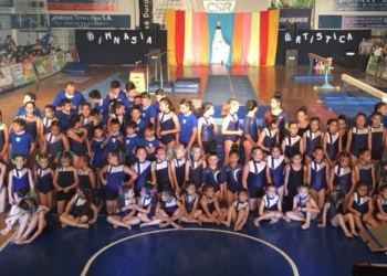 Realizaron el festival anual de gimnasia artística en Sportivo Rivadavia