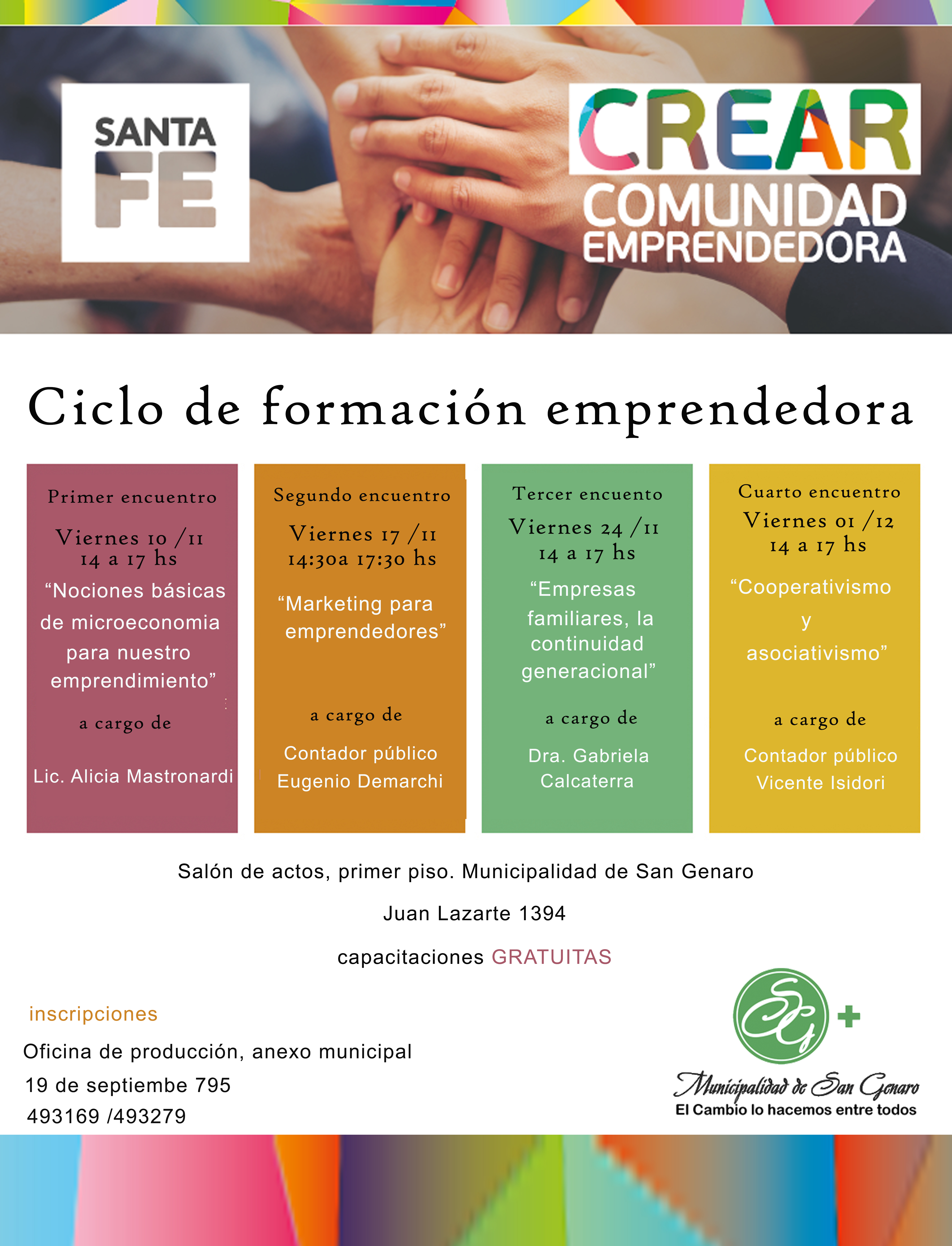 Dará inicio el ciclo de capacitaciones para emprendedores en San Genaro