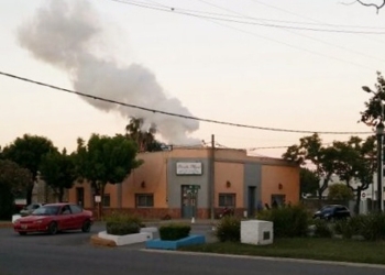 Susto por principio de incendio en una parrilla de Maciel