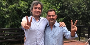 Máximo Kirchner recorrió Oliveros junto al presidente comunal