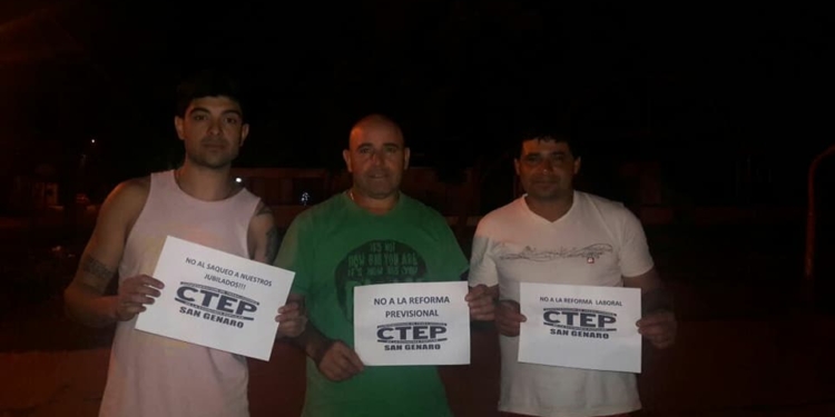 Reclamo por el ajuste a jubilados en San Genaro