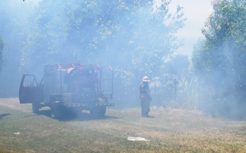 Oliveros: quisieron quemar basura y desataron un incendio